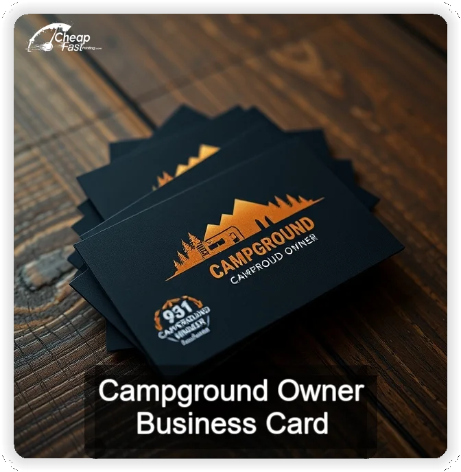 Campground Owner business card design sample