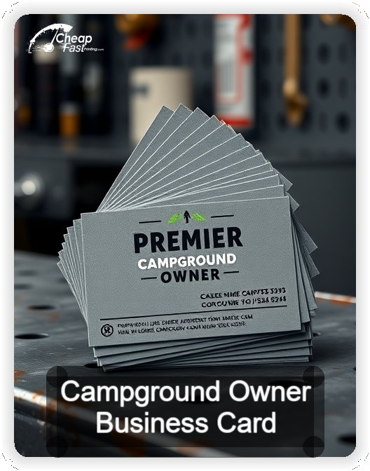 Campground Owner business card design sample