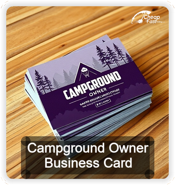 Campground Owner business card design sample