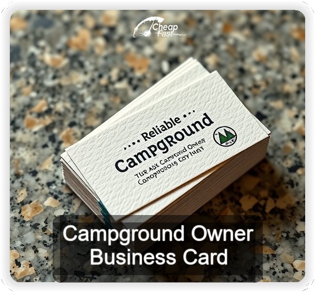 Campground Owner business card design sample