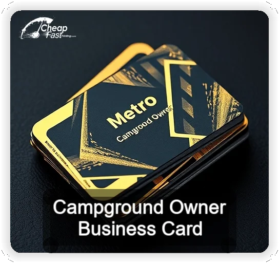 Campground Owner business card design sample
