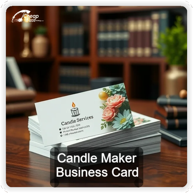 Candle Maker business card design sample