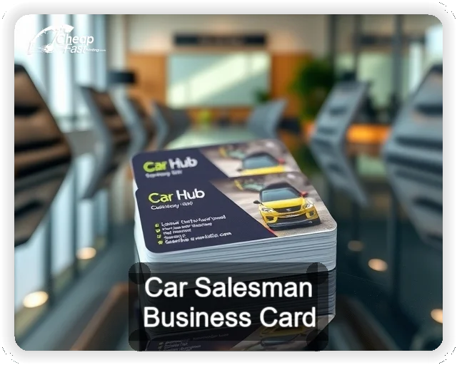 Car Salesman business card design sample