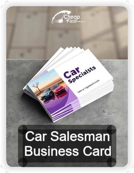 Car Salesman business card design sample