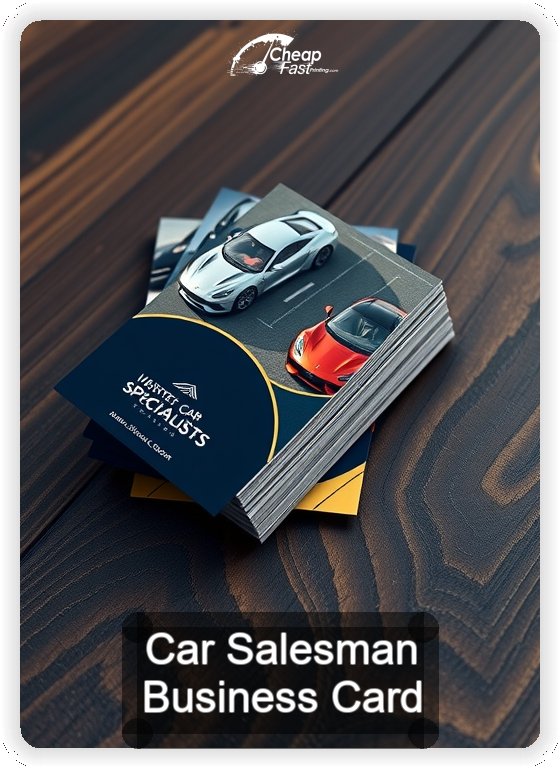Car Salesman business card design sample