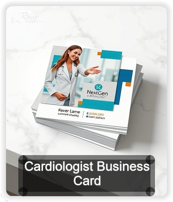 Cardiologist business card design sample
