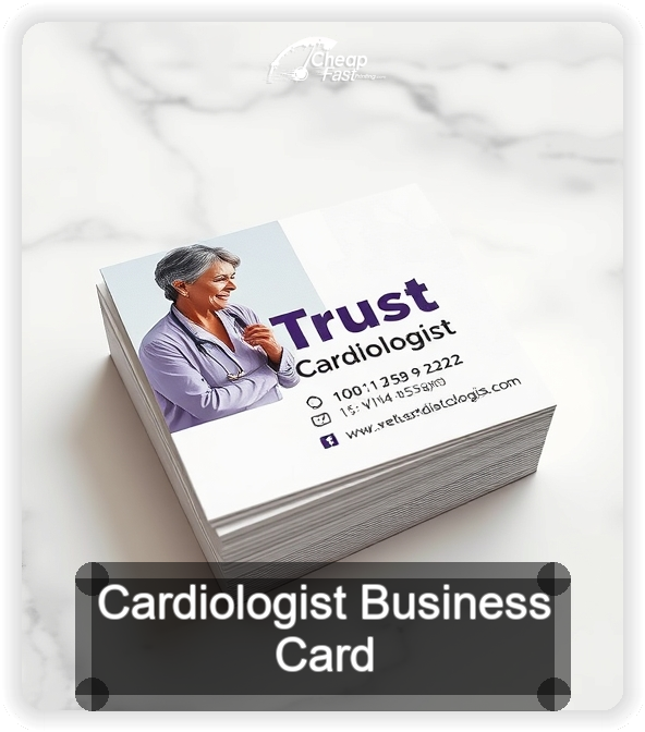 Cardiologist business card design sample