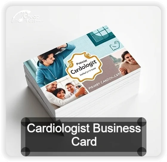 Cardiologist business card design sample