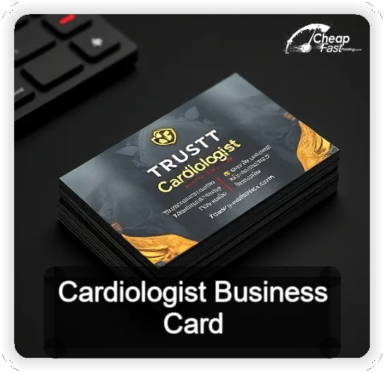 Cardiologist business card design sample