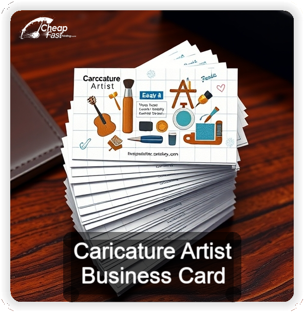 Caricature Artist business card design sample