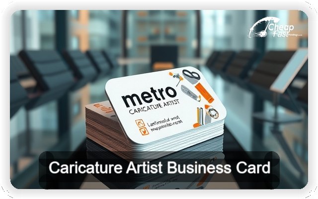 Caricature Artist business card design sample