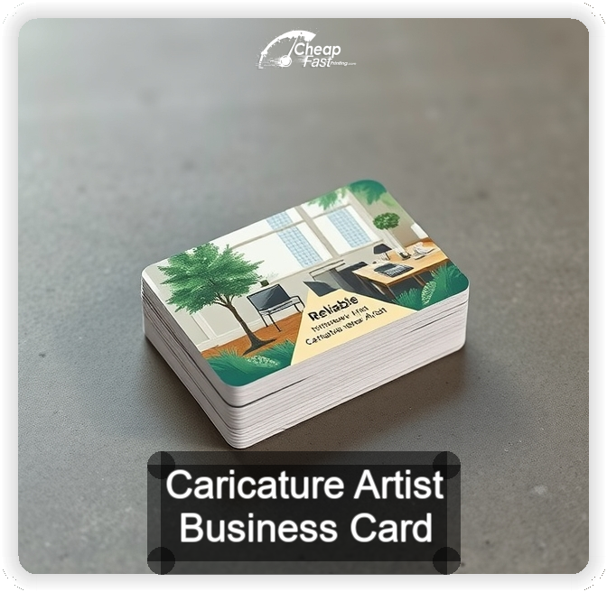 Caricature Artist business card design sample