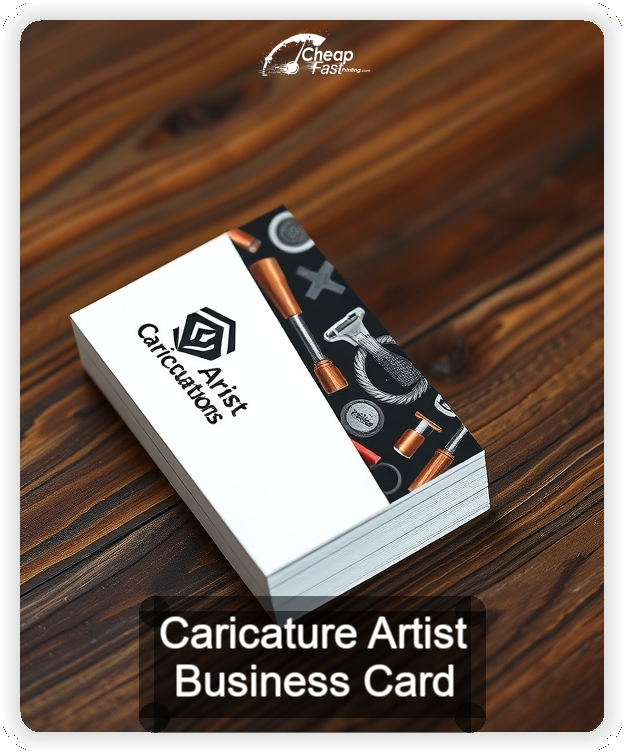 Caricature Artist business card design sample