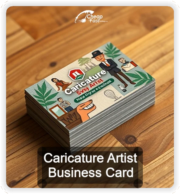 Caricature Artist business card design sample