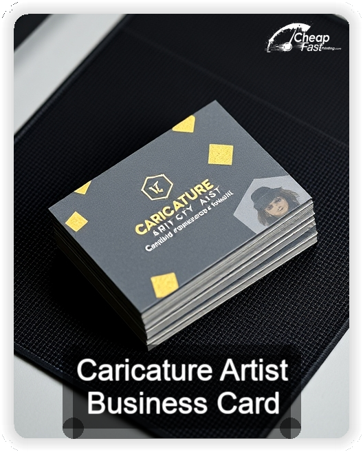 Caricature Artist business card design sample