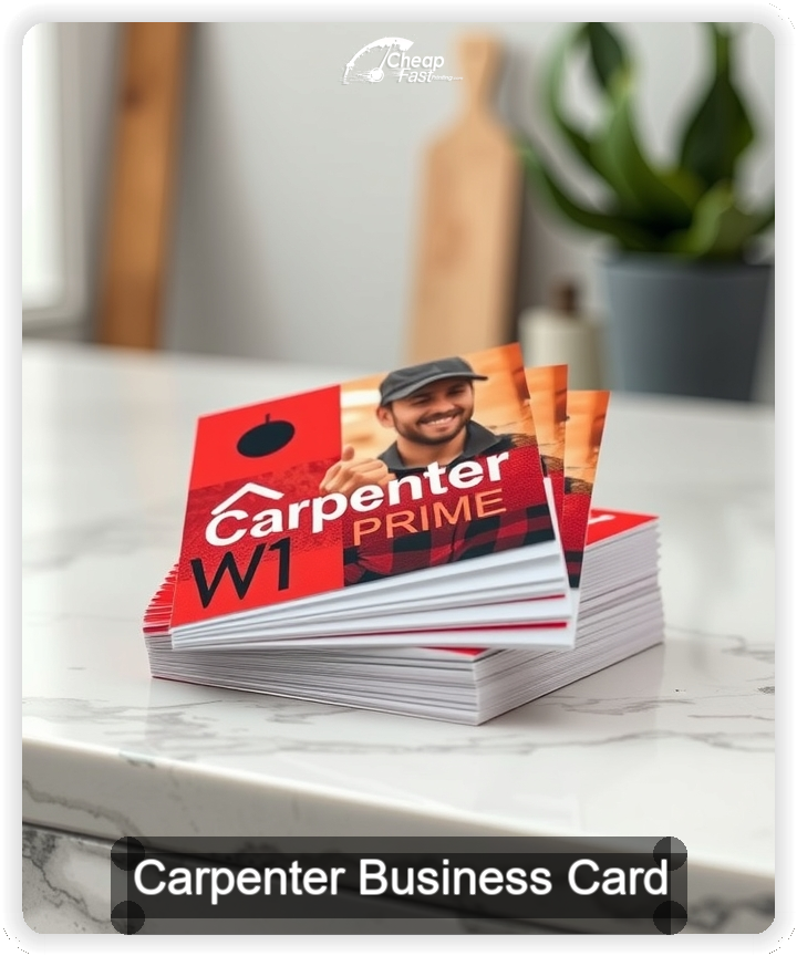 Carpenter business card design sample