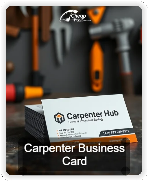 Carpenter business card design sample