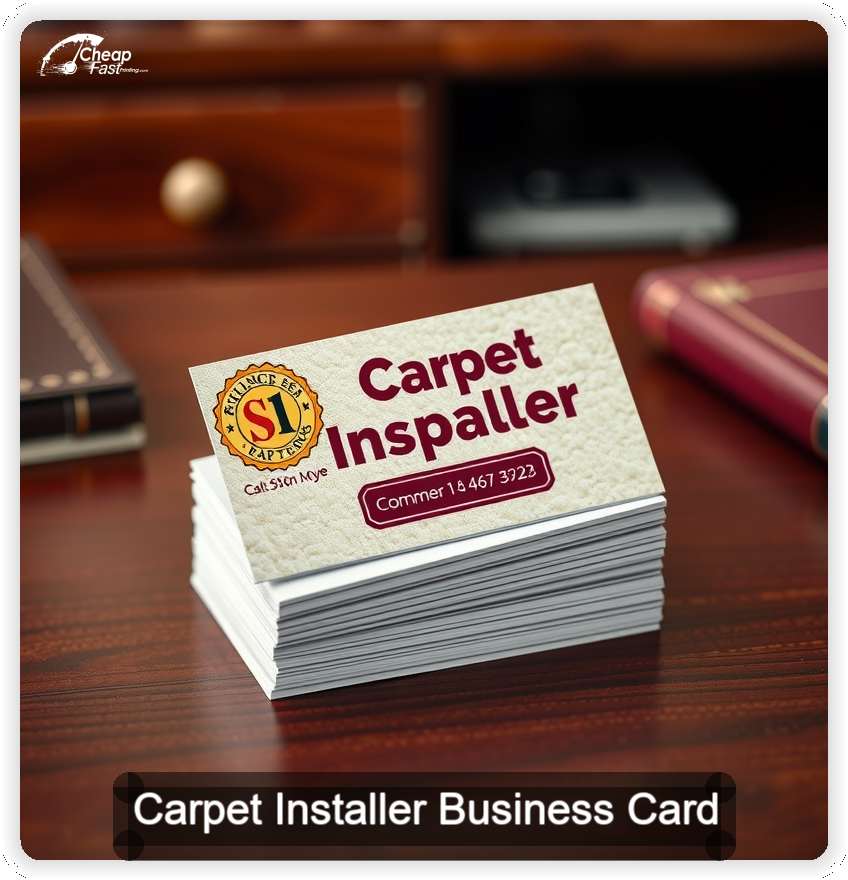 Carpet Installer business card design sample