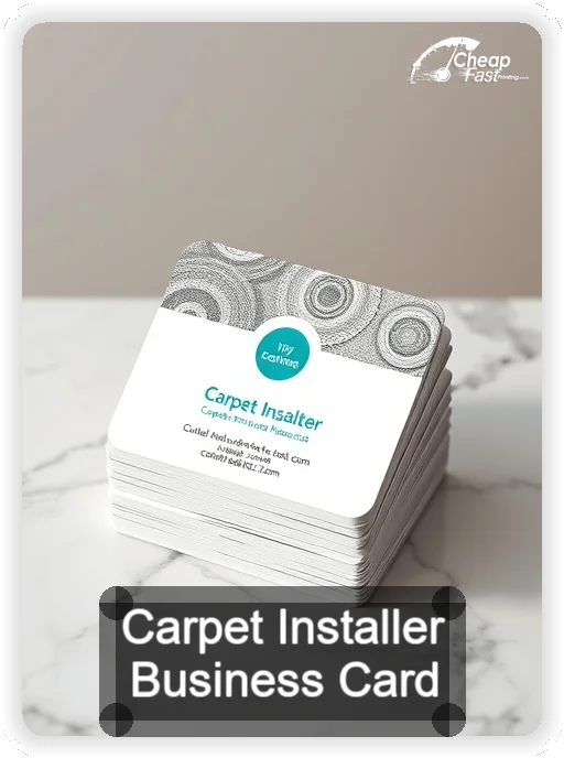 Carpet Installer business card design sample