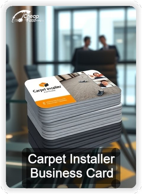 Carpet Installer business card design sample
