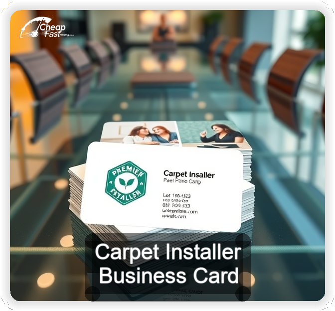 Carpet Installer business card design sample