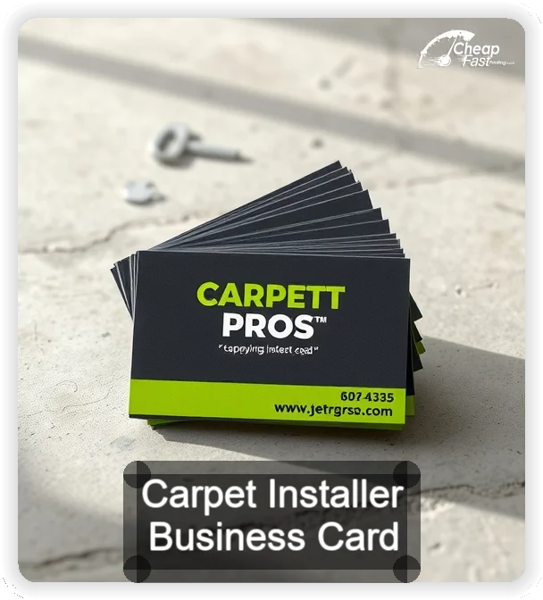 Carpet Installer business card design sample