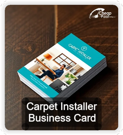 Carpet Installer business card design sample