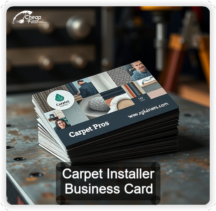 Carpet Installer business card design sample