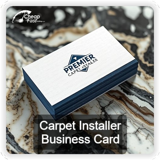 Carpet Installer business card design sample