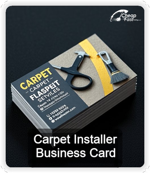 Carpet Installer business card design sample