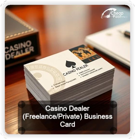 Casino Dealer Freelance Private business card design sample