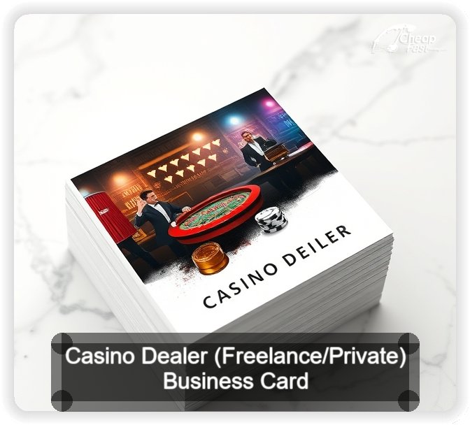 Casino Dealer Freelance Private business card design sample