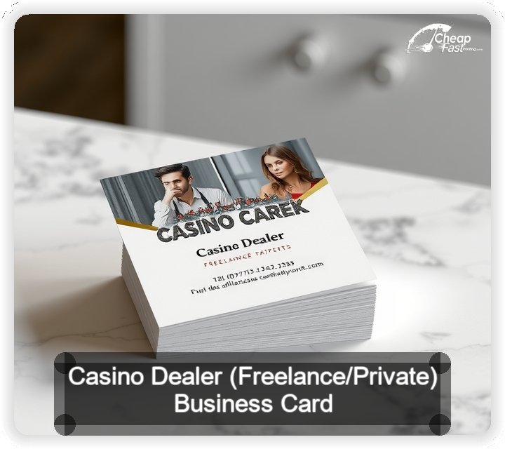 Casino Dealer Freelance Private business card design sample