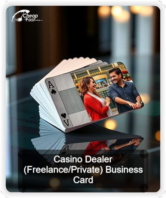 Casino Dealer Freelance Private business card design sample