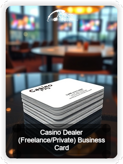Casino Dealer Freelance Private business card design sample