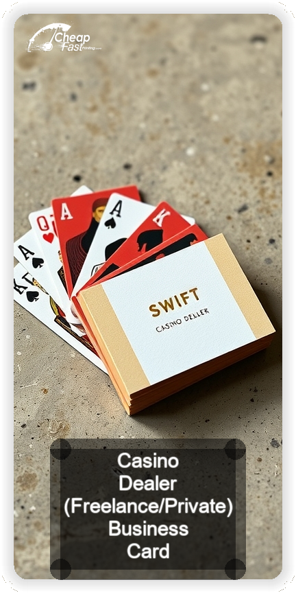 Casino Dealer Freelance Private business card design sample