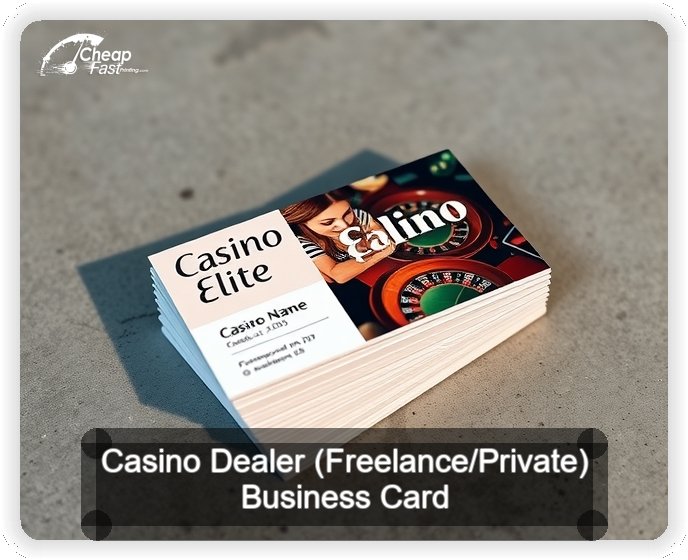 Casino Dealer Freelance Private business card design sample