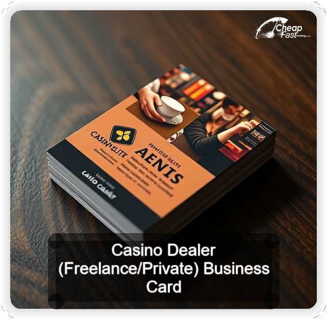 Casino Dealer Freelance Private business card design sample