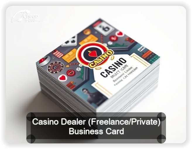 Casino Dealer Freelance Private business card design sample