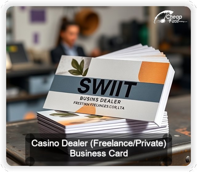 Casino Dealer Freelance Private business card design sample