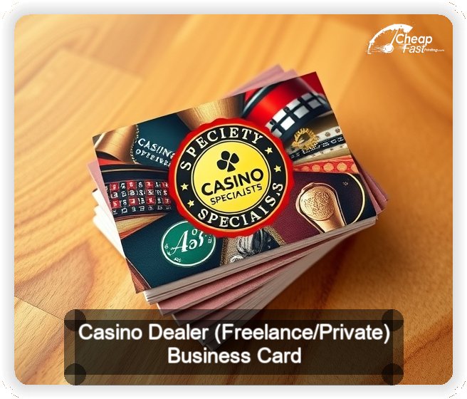 Casino Dealer Freelance Private business card design sample