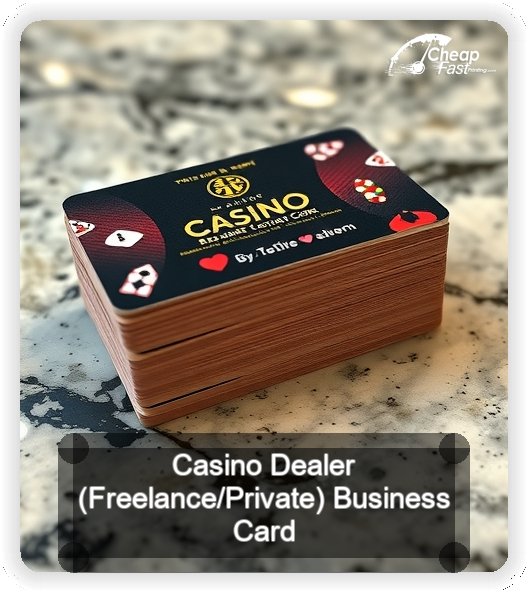 Casino Dealer Freelance Private business card design sample