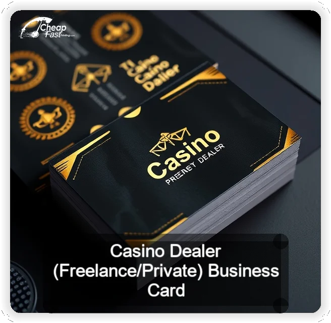 Casino Dealer Freelance Private business card design sample