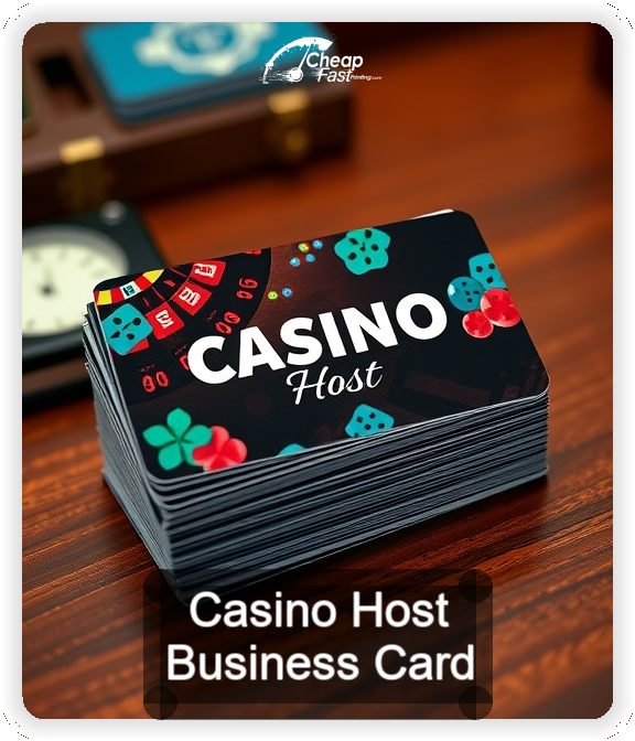 Casino Host business card design sample