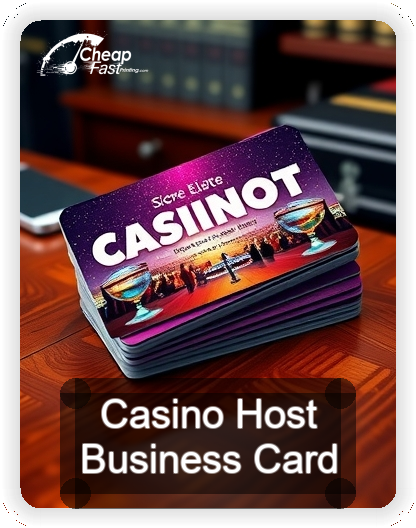 Casino Host business card design sample
