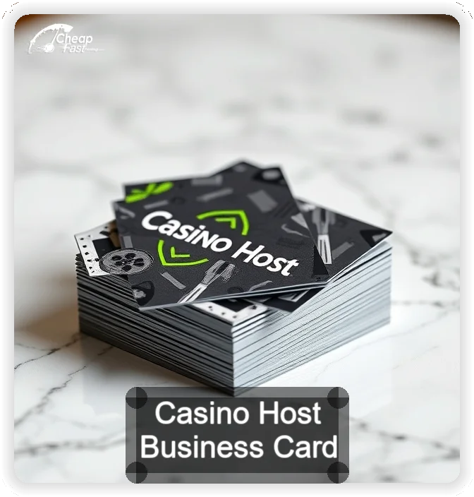 Casino Host business card design sample