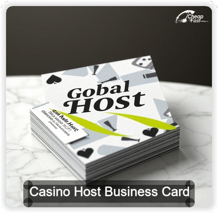 Casino Host business card design sample