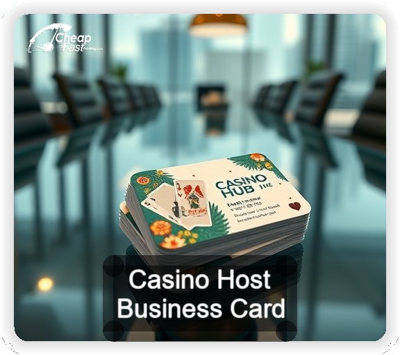 Casino Host business card design sample
