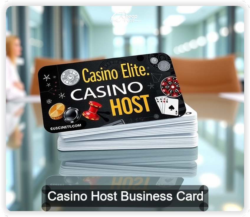 Casino Host business card design sample