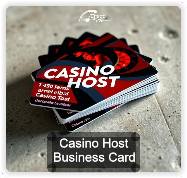Casino Host business card design sample